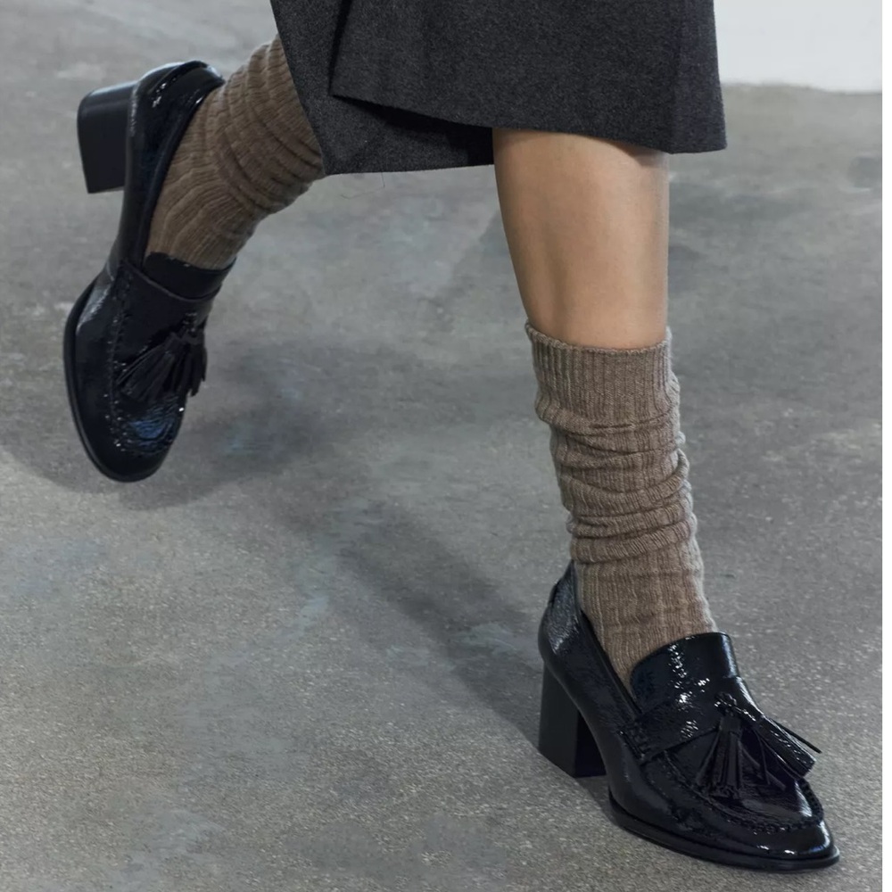 ZARA Patent tasseled loafer